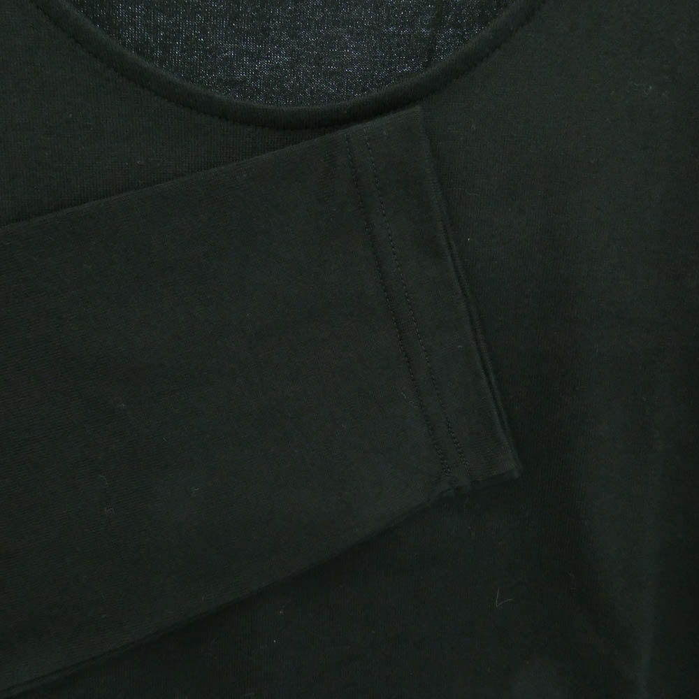 ISAMUKATAYAMA BACKLASH イサムカタヤマバックラッシュ A104-01 バックロゴ プリント コットン Tシャツ 長袖 カットソー ブラック系 XL【新古品】【未使用】【中古】
