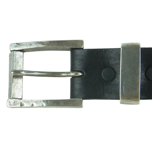 ISAMUKATAYAMA BACKLASH イサムカタヤマバックラッシュ ROLLER BUCKLE BELT ローラー バックル レザー ベルト ブラック系【中古】