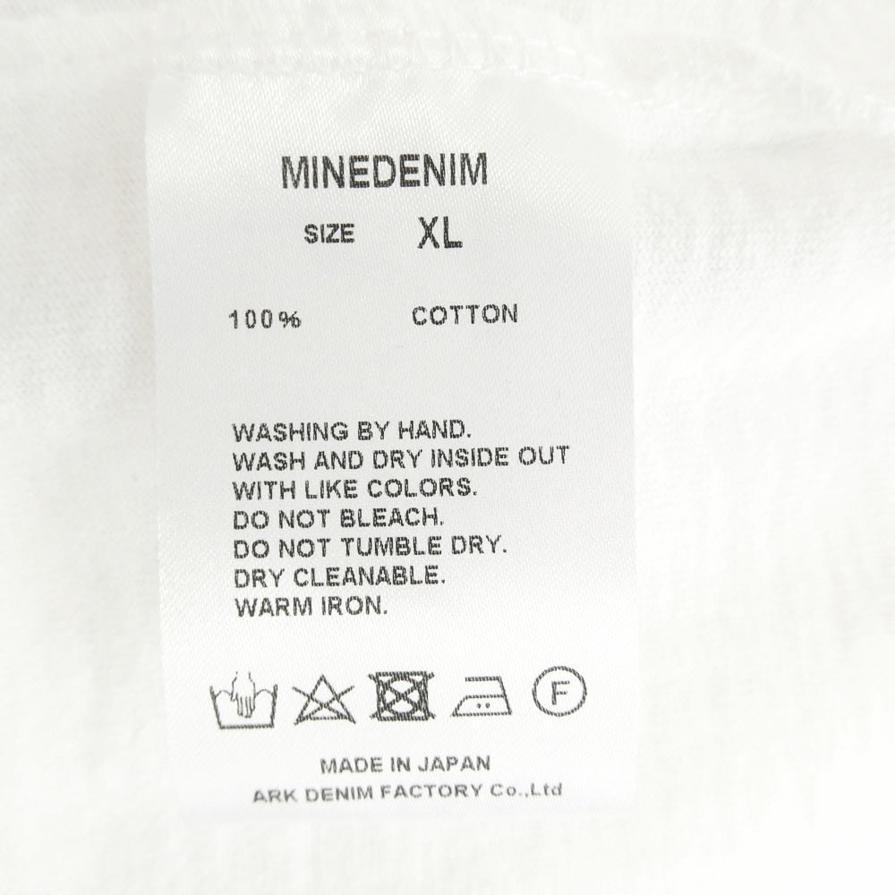 MINEDENIM マインデニム 2504-4002-00-XL2 Monochrome Two tone Face C 半袖 Tシャツ カットソー ホワイト系 XL【中古】