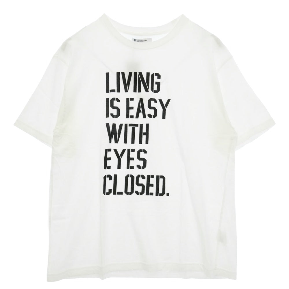 MINEDENIM マインデニム 2505-4005-00XL2 LIVING IS EASY WITH EYES CLOSED 半袖 Tシャツ カットソー ホワイト系 XL【中古】