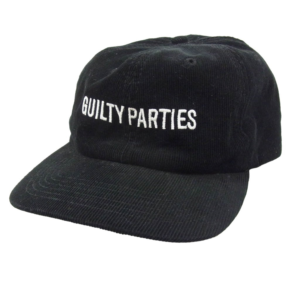 WACKO MARIA ワコマリア GULTY PARTIES ロゴ コーデュロイ 帽子 キャップ ブラック系【中古】