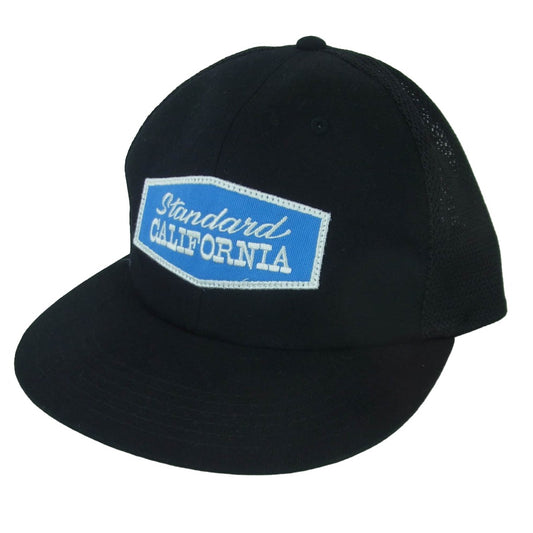 STANDARD CALIFORNIA スタンダードカリフォルニア メッシュ ロゴ キャップ コットン ナイロン 日本製 ブラック系【中古】