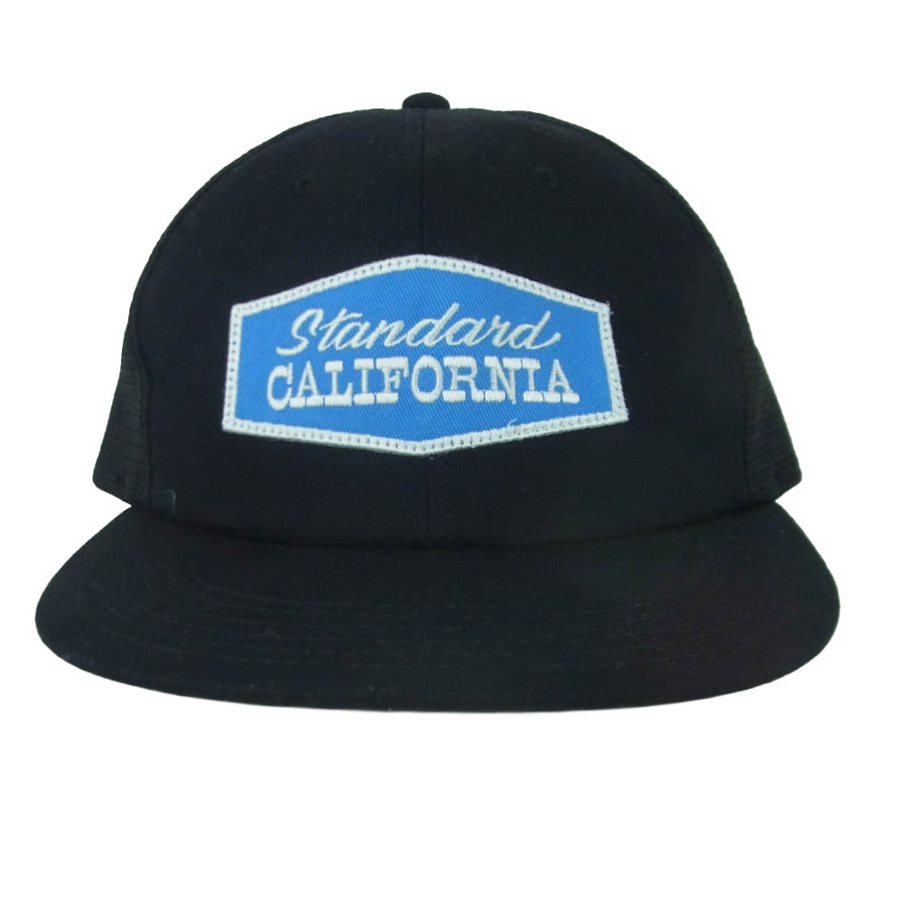 STANDARD CALIFORNIA スタンダードカリフォルニア メッシュ ロゴ キャップ コットン ナイロン 日本製 ブラック系【中古】