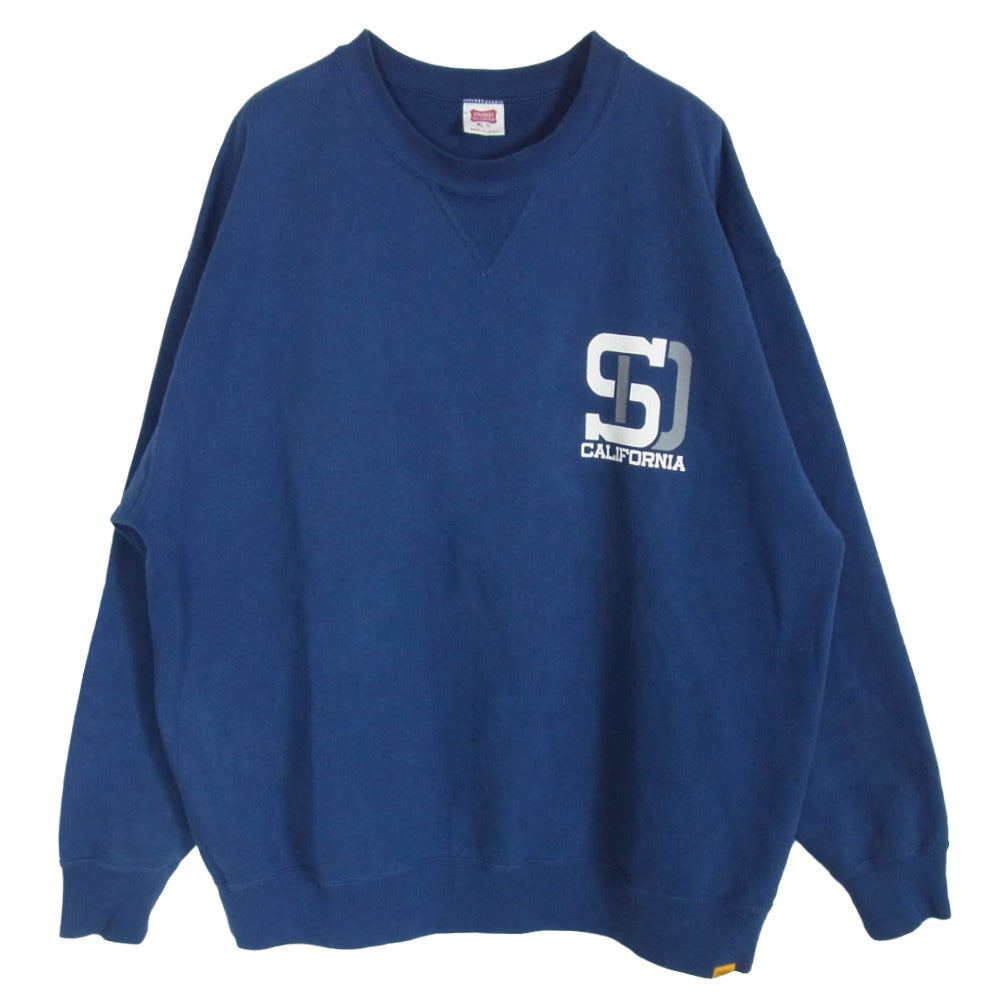 STANDARD CALIFORNIA スタンダードカリフォルニア SD US Cotton Logo Sweat SDUS コットン ロゴ スウェット ネイビー系 XL【中古】