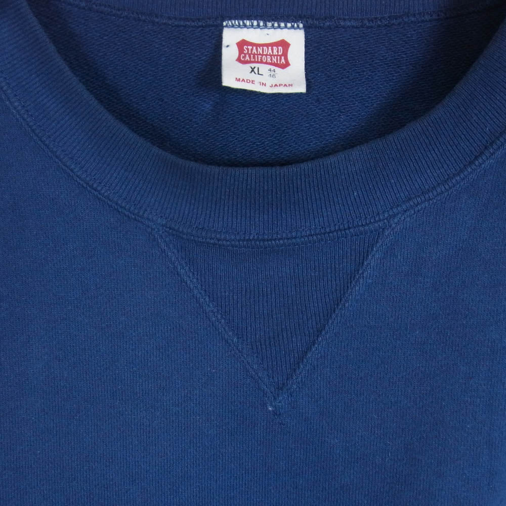 STANDARD CALIFORNIA スタンダードカリフォルニア SD US Cotton Logo Sweat SDUS コットン ロゴ スウェット ネイビー系 XL【中古】