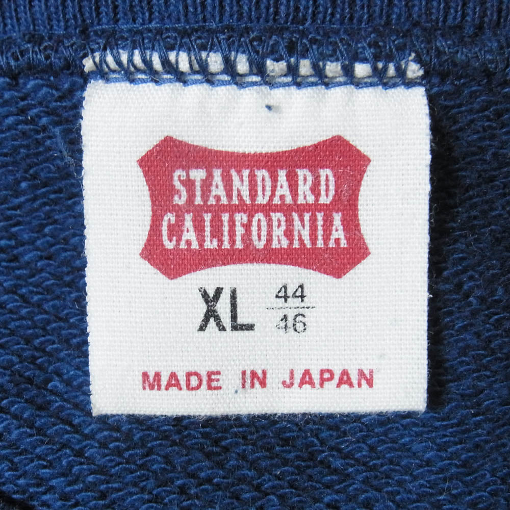 STANDARD CALIFORNIA スタンダードカリフォルニア SD US Cotton Logo Sweat SDUS コットン ロゴ スウェット ネイビー系 XL【中古】