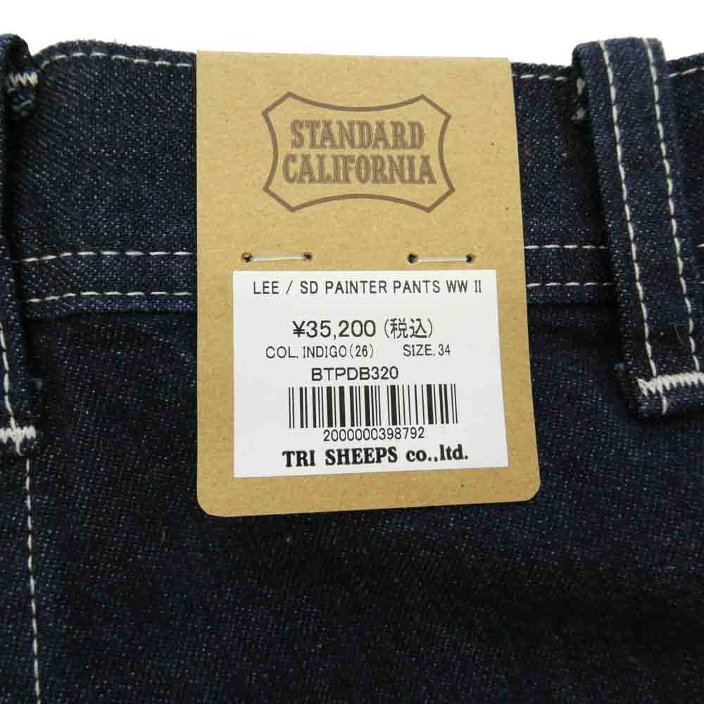 STANDARD CALIFORNIA スタンダードカリフォルニア Lee リー LB0690 LEE SD PAINTER PANTS リー ペインター デニム パンツ インディゴブルー系【新古品】【未使用】【中古】