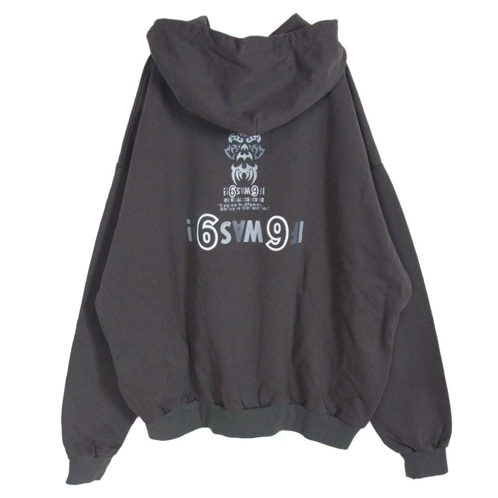 HideandSeek ハイドアンドシーク H30th-010226 × Toru Nishiura The H&S Hooded Sweat Shirt プルオーバー パーカー チャコール系 XL【中古】