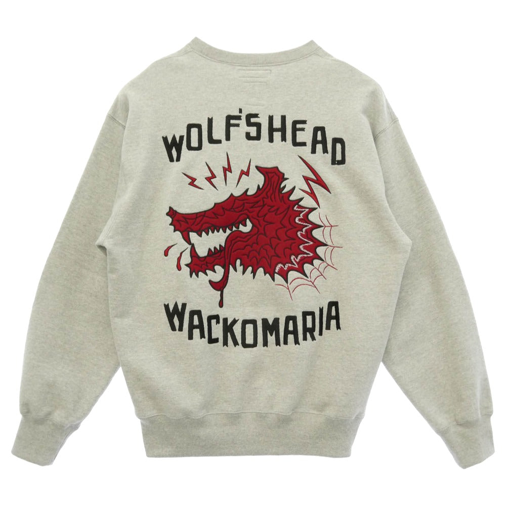 WACKO MARIA ワコマリア WOLF'S HEAD ウルフズヘッド 24aw WOLF'S HEAD HEAVY WEIGHT SWEAT SHIRT ウルフズヘッド ヘビーウェイト スウェット グレー系 L【中古】