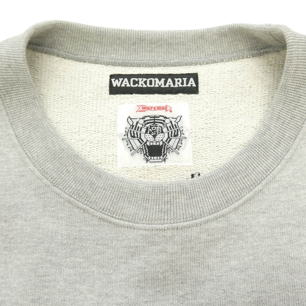 WACKO MARIA ワコマリア WOLF'S HEAD ウルフズヘッド 24aw WOLF'S HEAD HEAVY WEIGHT SWEAT SHIRT ウルフズヘッド ヘビーウェイト スウェット グレー系 L【中古】