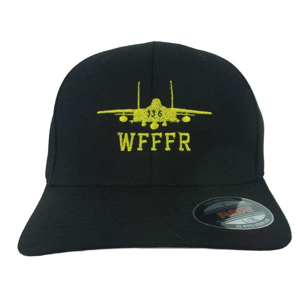 ミリタリー U.S. AIR FORCE アメリカ空軍 刺繍 キャップ ブラック系 L - XL【美品】【中古】
