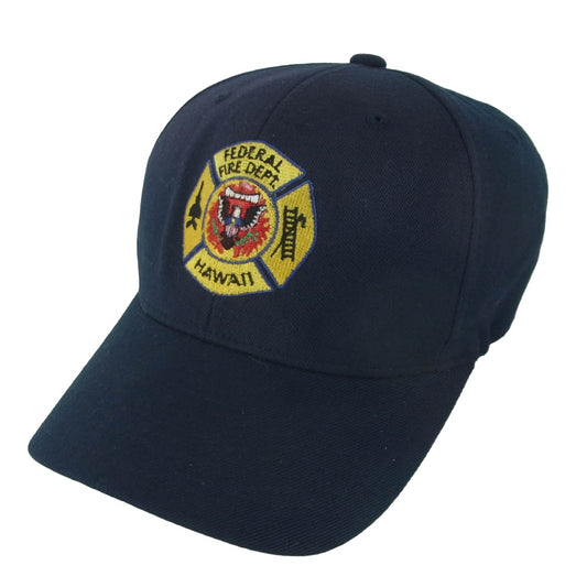 ミリタリー Federal Fire Dept. Hawaii ハワイ連邦 消防局 キャップ ダークネイビー系 L - XL【美品】【中古】