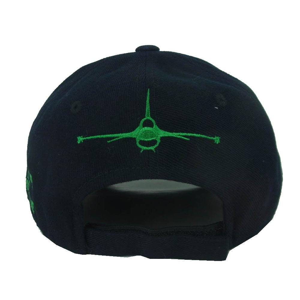 ミリタリー 36th Fighter Squadron CAP アメリカ空軍 第51戦闘航空団 第36戦闘飛行隊 刺繍 キャップ 帽子 ブラック系【中古】