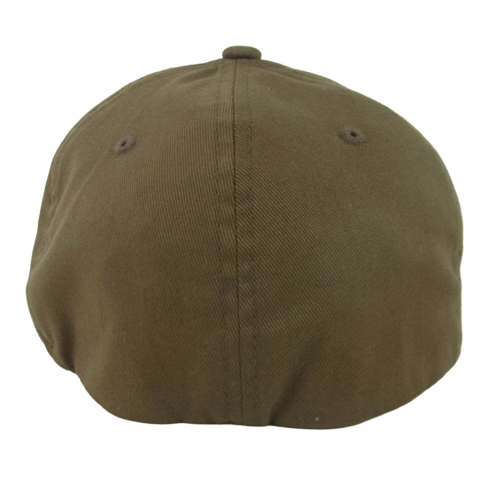 アメリカ海軍 VFA-213 BLACK LIONS CAP 第213戦闘攻撃飛行隊 6パネル キャップ 帽子 FLEX FIT カーキ系 ブラウン系 L - XL【美品】【中古】