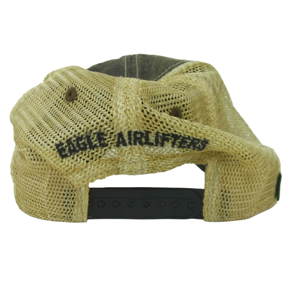 ミリタリー 36TH TACTICAL AIRLIFT SQ 第36戦術空輸飛行隊 CAP メッシュ キャップ 帽子 LEGACY インディゴブルー系 ベージュ系【極上美品】【中古】