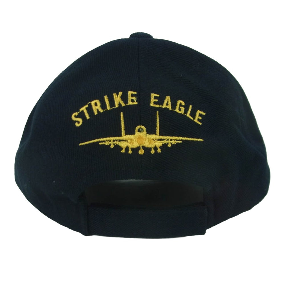 ミリタリー 391st Fighter Squadron CAP アメリカ空軍 第366戦闘航空団 第391戦闘飛行隊 キャップ 帽子 ブラック系 ONE SIZE【美品】【中古】
