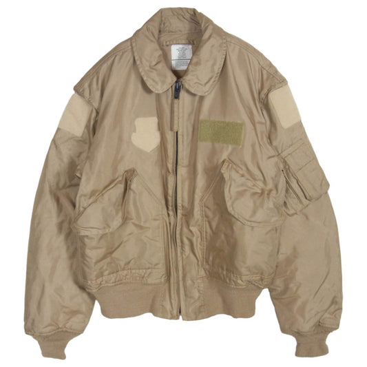 米軍実物 SPM1C1-10-D-1012 CWU45/P NOMEX VALLEY APPAREL 2010年製 ノーメックス ミリタリー ジャケット バレイアパレル ベージュ系 L【中古】