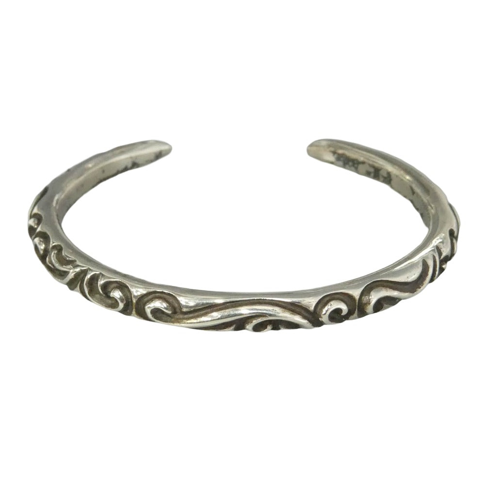 CHROME HEARTS クロムハーツ（原本無） BANGLE SCROLL スクロールバンド バングル ブレスレット Sサイズ シルバー系【中古】