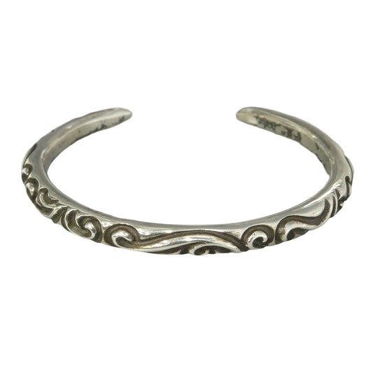 CHROME HEARTS クロムハーツ（原本無） BANGLE SCROLL スクロールバンド バングル ブレスレット Sサイズ シルバー系【中古】