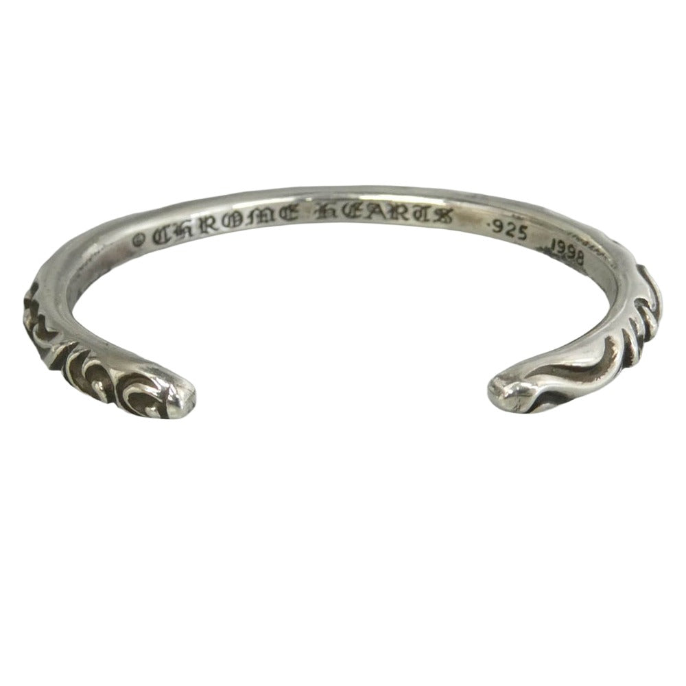 CHROME HEARTS クロムハーツ（原本無） BANGLE SCROLL スクロールバンド バングル ブレスレット Sサイズ シルバー系【中古】