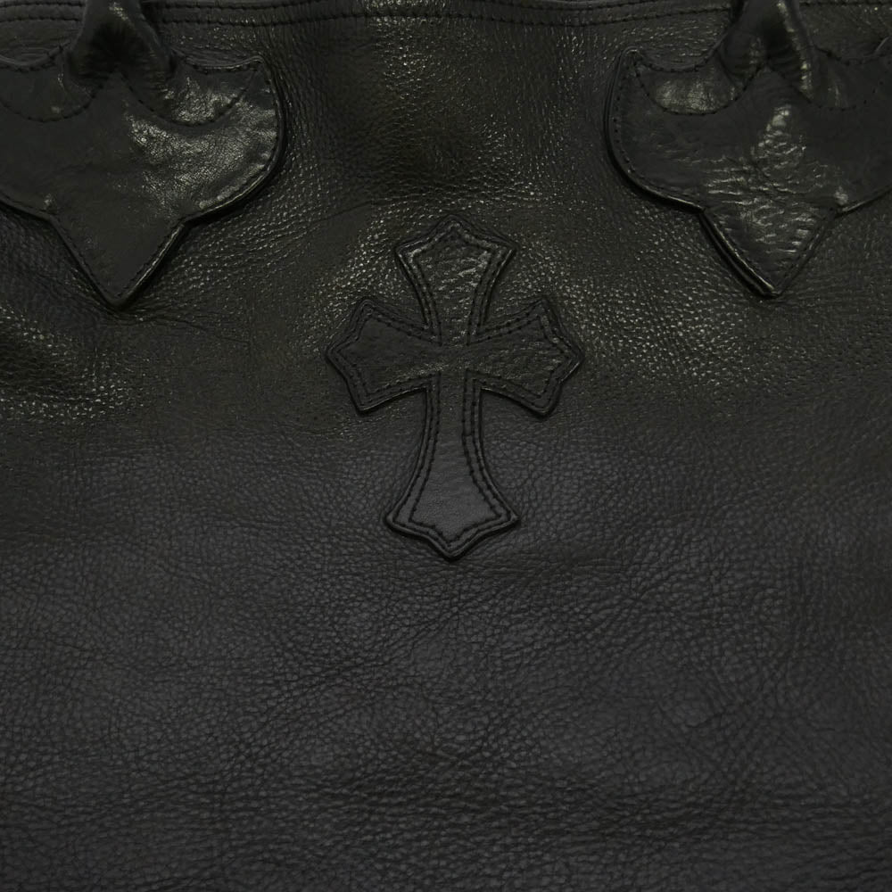 CHROME HEARTS クロムハーツ（原本無） OLD FS TOTE FSトート オールド クロスパッチ レザー トートバッグ ブラック系【中古】