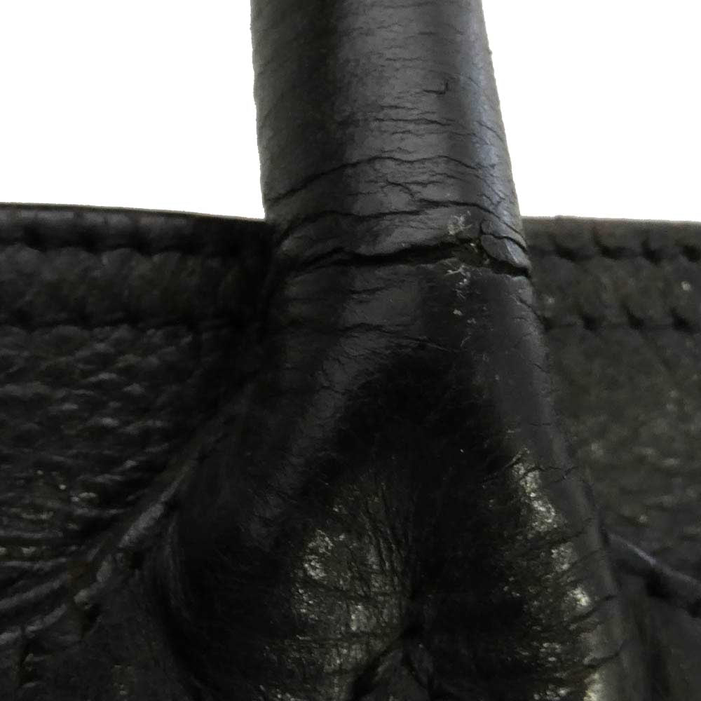 CHROME HEARTS クロムハーツ（原本無） OLD FS TOTE FSトート オールド クロスパッチ レザー トートバッグ ブラック系【中古】