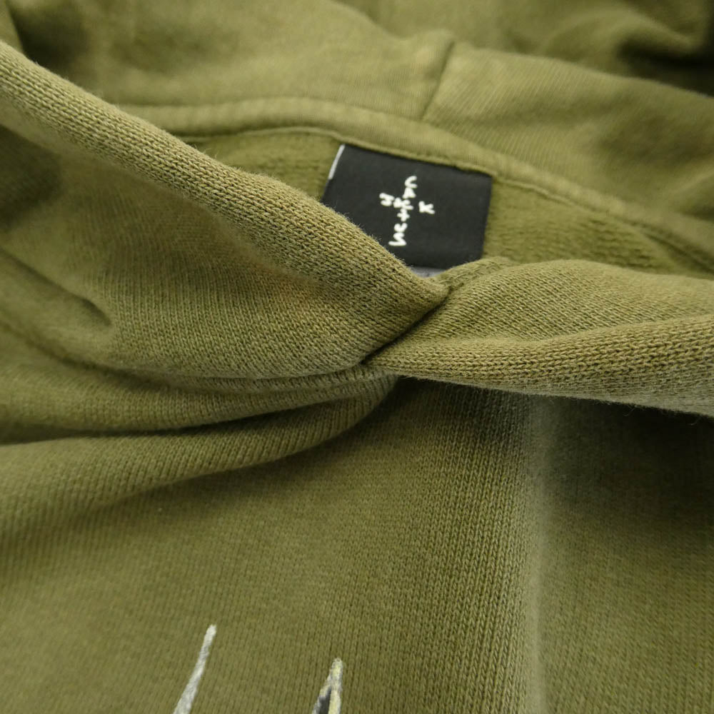Travis Scott CACTUS JACK カクタスジャック SCRIBBLE HOODIE フーディー パーカー カーキ系 XL【中古】