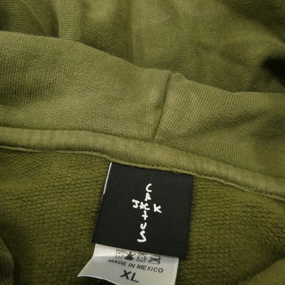 Travis Scott CACTUS JACK カクタスジャック SCRIBBLE HOODIE フーディー パーカー カーキ系 XL【中古】