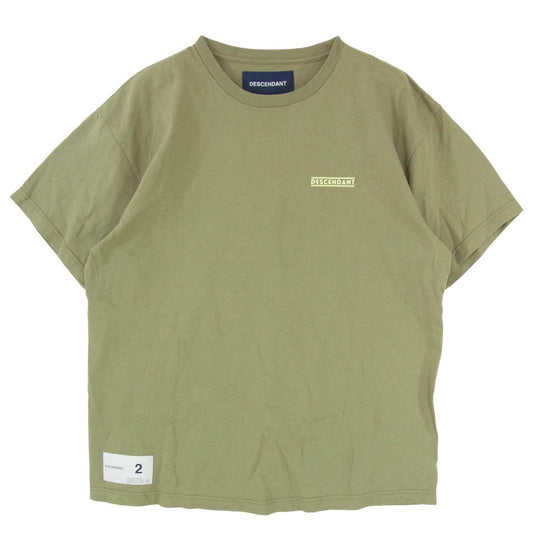 DESCENDANT ディセンダント KID BEARING SS キッド ベアリング プリント 半袖 Tシャツ カーキ系 2【中古】