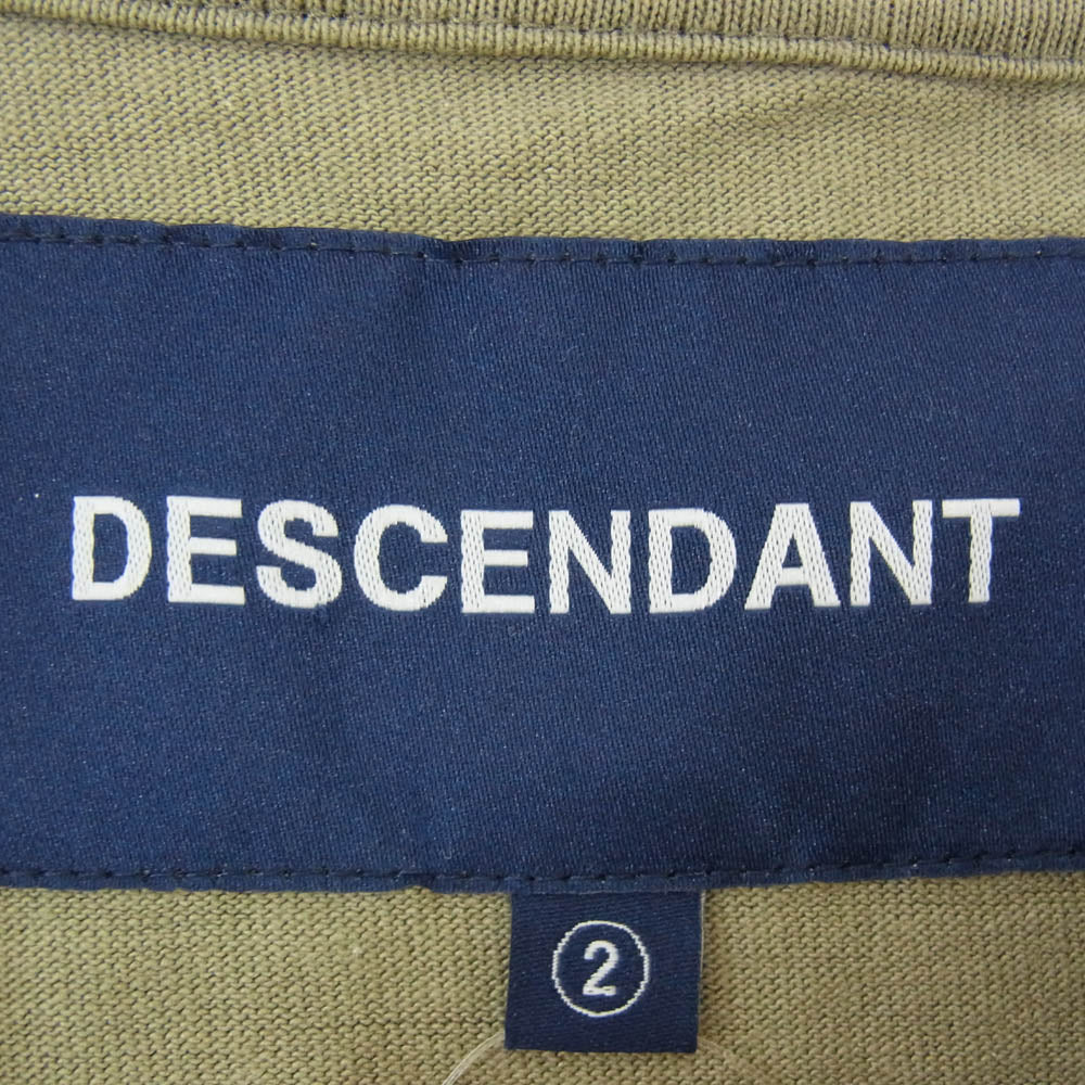 DESCENDANT ディセンダント KID BEARING SS キッド ベアリング プリント 半袖 Tシャツ カーキ系 2【中古】