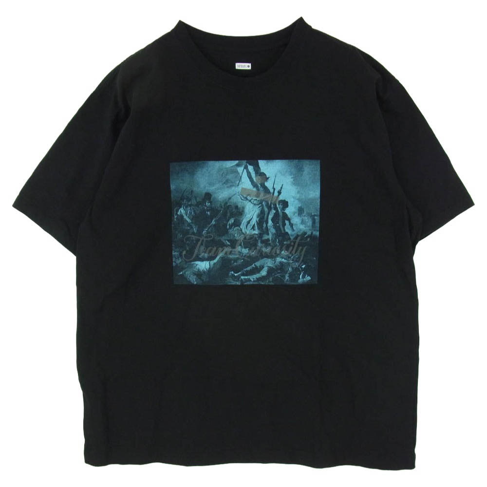 SEQUEL シークエル SQ-25AW-ST-07 フォトプリント 半袖 ショートスリーブ 丸首 クルーネック Tシャツ ブラック系 XL【中古】