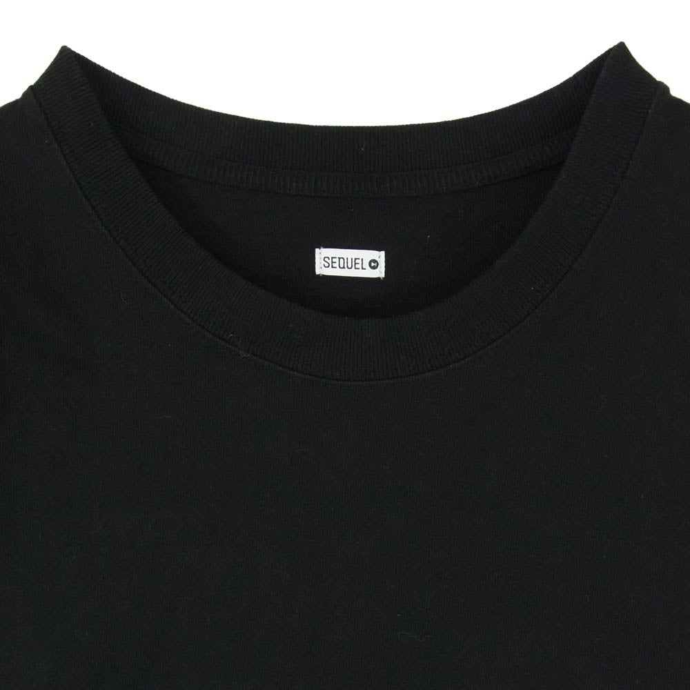 SEQUEL シークエル SQ-25AW-ST-07 フォトプリント 半袖 ショートスリーブ 丸首 クルーネック Tシャツ ブラック系 XL【中古】