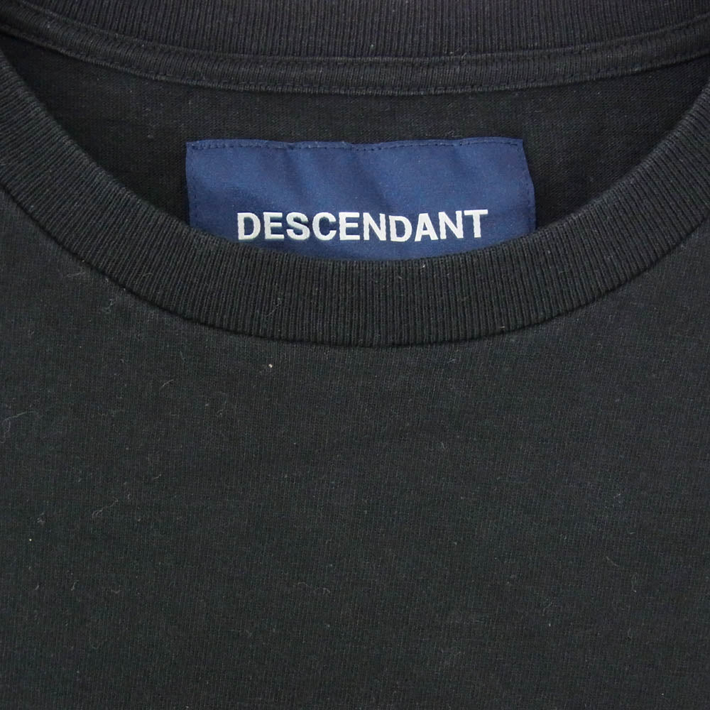 DESCENDANT ディセンダント 25SS FLUKE UP SS フルークアップ プリント 半袖 Tシャツ ブラック系 2【中古】