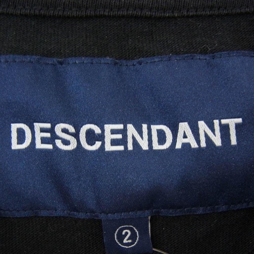 DESCENDANT ディセンダント 25SS FLUKE UP SS フルークアップ プリント 半袖 Tシャツ ブラック系 2【中古】