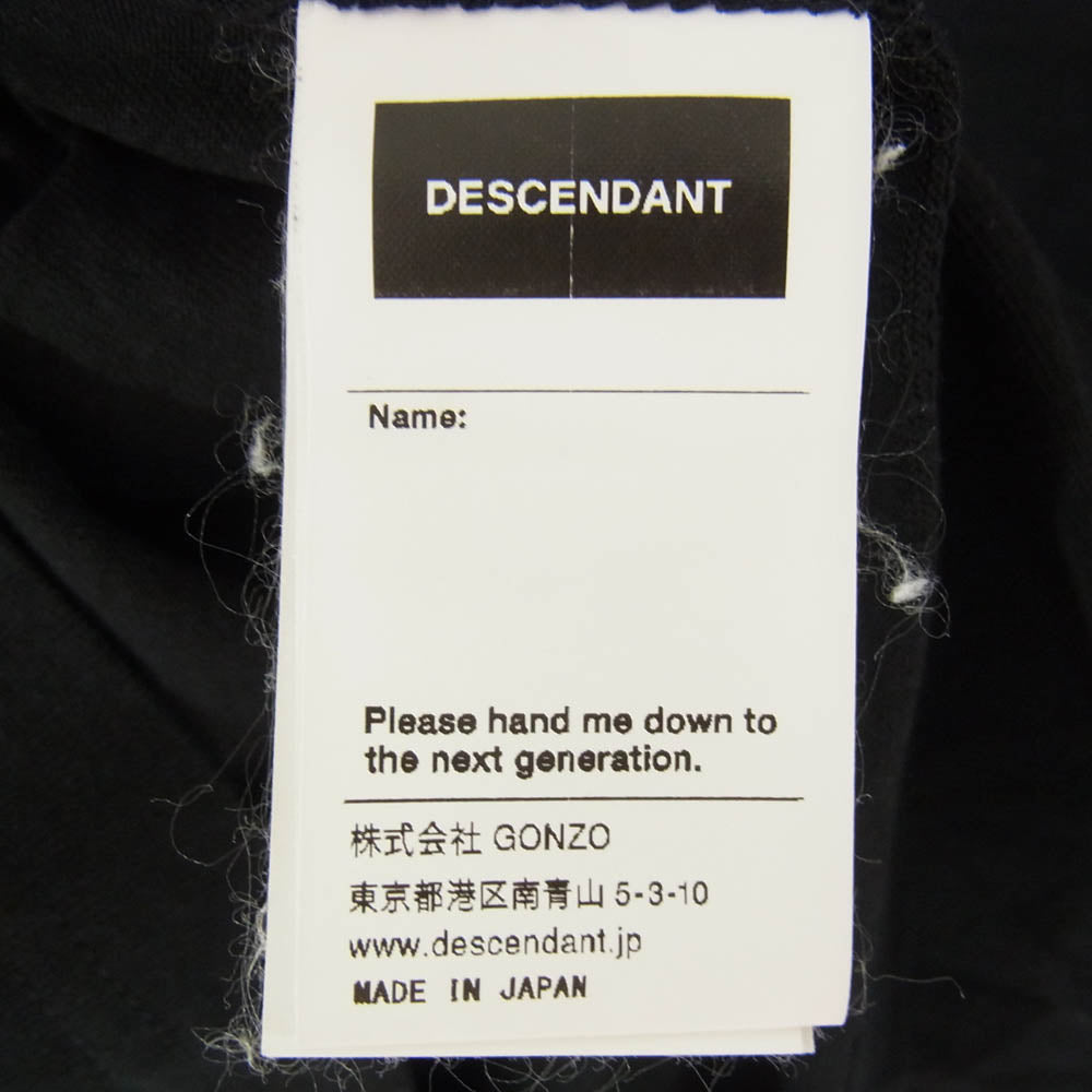 DESCENDANT ディセンダント 25SS FLUKE UP SS フルークアップ プリント 半袖 Tシャツ ブラック系 2【中古】