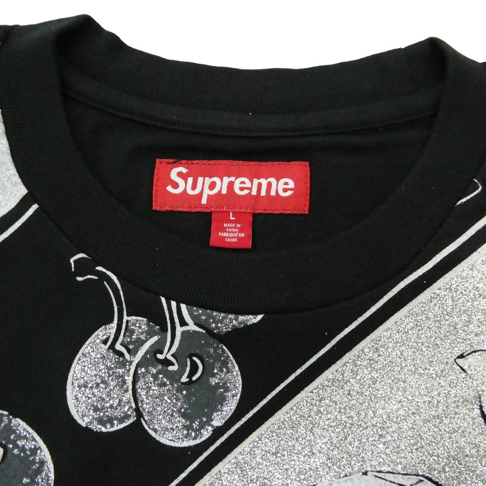 Supreme シュプリーム 26SS Slot Machine S/S Top スロット マシーン 総柄 クルーネック 半袖 Tシャツ カットソー ブラック系 シルバー系 L【新古品】【未使用】【中古】