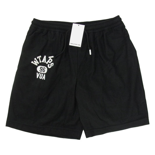 WTAPS ダブルタップス 24SS 241ATDT-CSM37 WUS 02 SHORTS POLY ERA ショーツ ポリ エラ ロゴ プリント ショートパンツ ブラック系 X03【新古品】【未使用】【中古】
