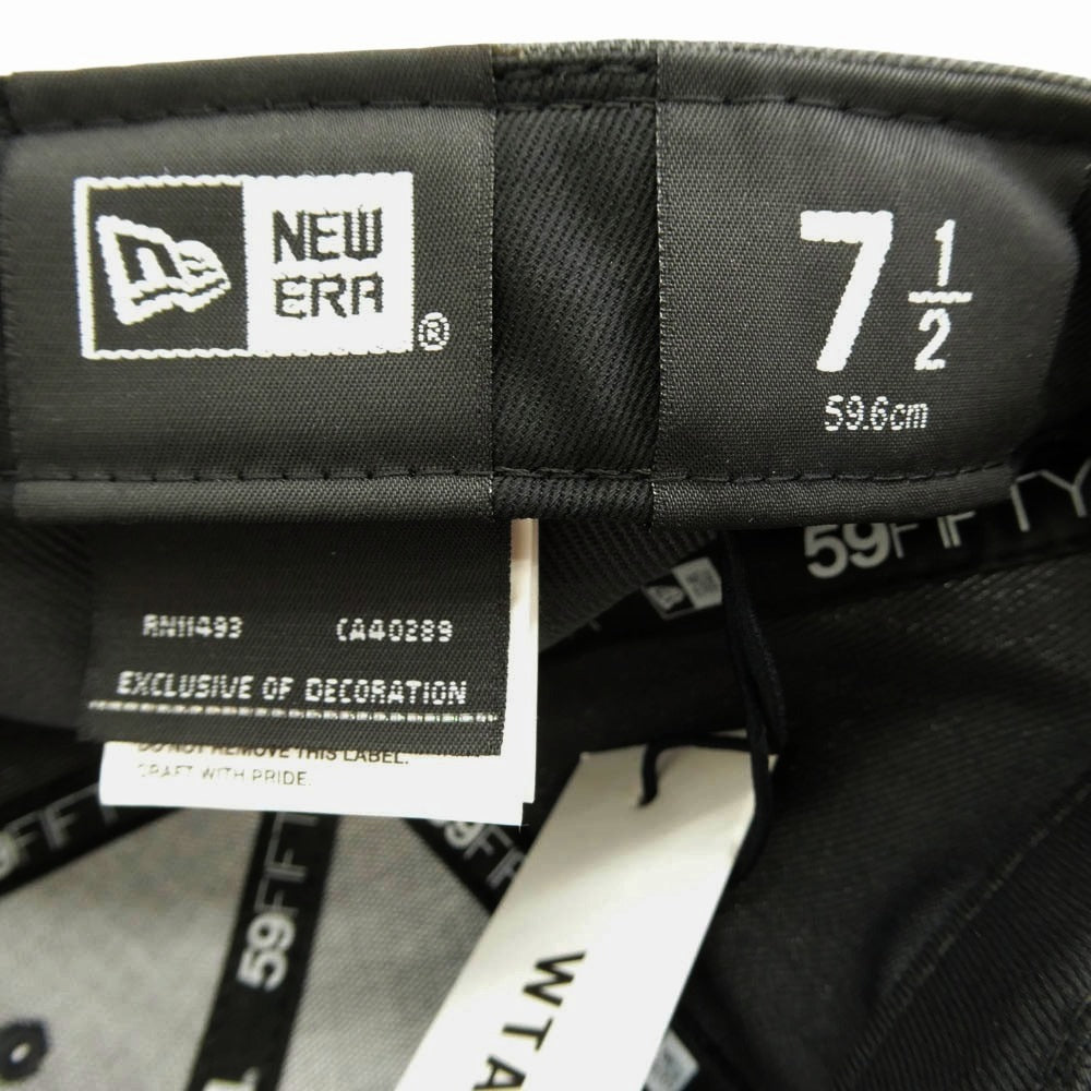 WTAPS ダブルタップス NEW ERA ニューエラ 26SS 261NENED-HT02 × NEWERA 59FIFTY LOW PROFILE CAP POLY TWILL ニューエラ ロープロファイル キャップ ポリエステルツイル 帽子 グレー系 59.6cm【新古品】【未使用】【中古】