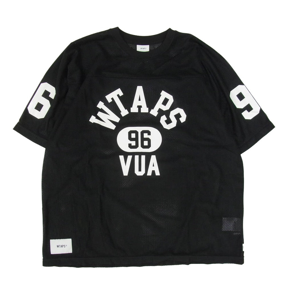 WTAPS ダブルタップス 24SS 241ATDT-CSM36 QB SS POLY ERA ショートスリーブ ポリエステル エラ メッシュ ゲーム Tシャツ 半袖 カットソー ブラック系 X03【新古品】【未使用】【中古】