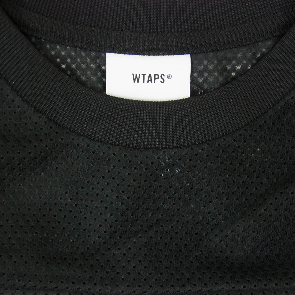 WTAPS ダブルタップス 24SS 241ATDT-CSM36 QB SS POLY ERA ショートスリーブ ポリエステル エラ メッシュ ゲーム Tシャツ 半袖 カットソー ブラック系 X03【新古品】【未使用】【中古】