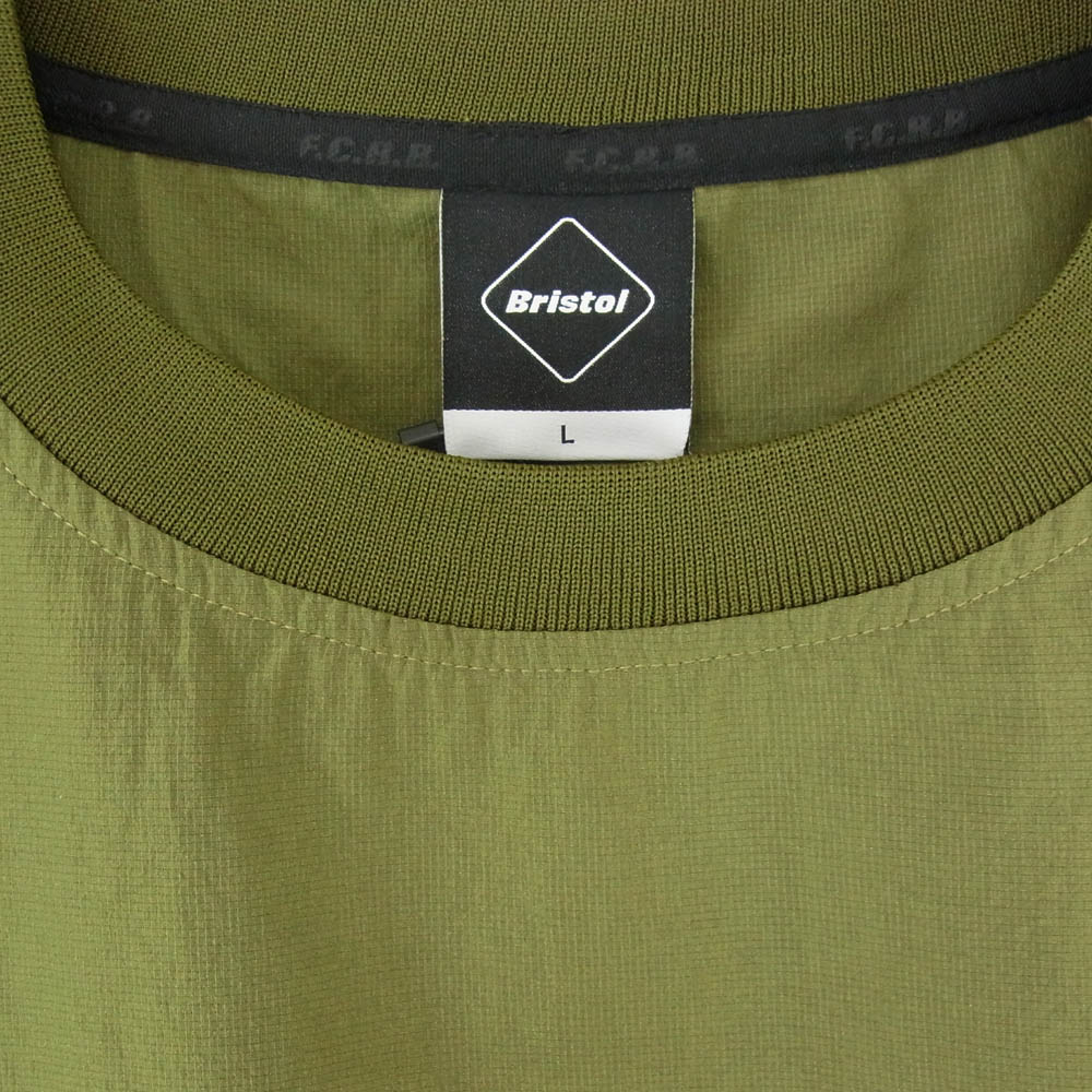 F.C.R.B. エフシーアールビー 24AW FCRB-242009 x PlayStation プレイステーション Dot Air Short Sleeve Piste ドットエア ショートスリーブ ピステ 半袖 Tシャツ カーキ系 L【極上美品】【中古】