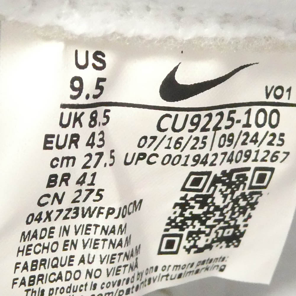 Supreme シュプリーム NIKE ナイキ CU9225-100 x Nike ナイキ Air Force 1 Low AF1 エアフォース1 ローカット スニーカー ホワイト系 27.5cm【美品】【中古】