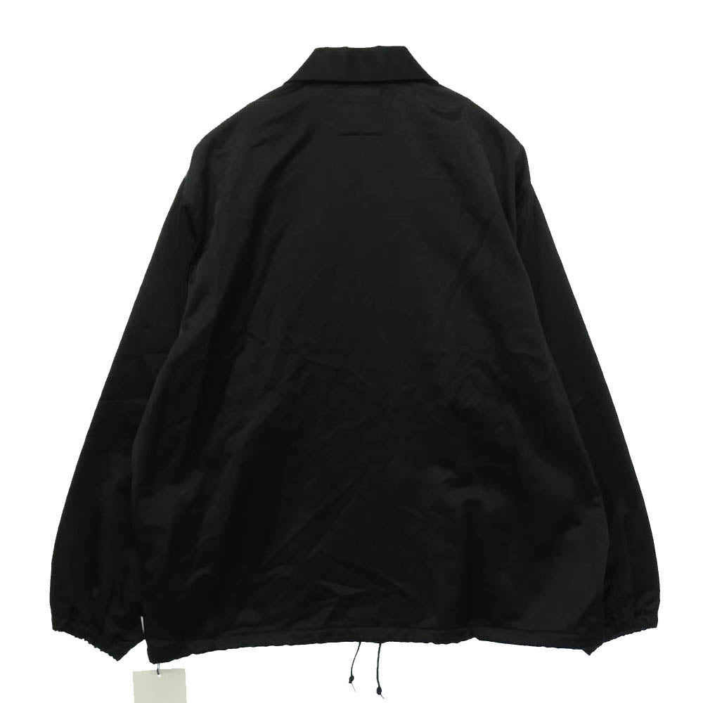 WTAPS ダブルタップス 24SS 241TQDT-JKM02 CHIEF JACKET CTRY SATIN LEAGUE ドローコード付き チーフ ジャケット カントリー サテン リーグ コーチ ジャケット ブラック系 03【美品】【中古】