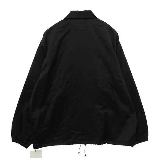 WTAPS ダブルタップス 24SS 241TQDT-JKM02 CHIEF JACKET CTRY SATIN LEAGUE ドローコード付き チーフ ジャケット カントリー サテン リーグ コーチ ジャケット ブラック系 03【美品】【中古】