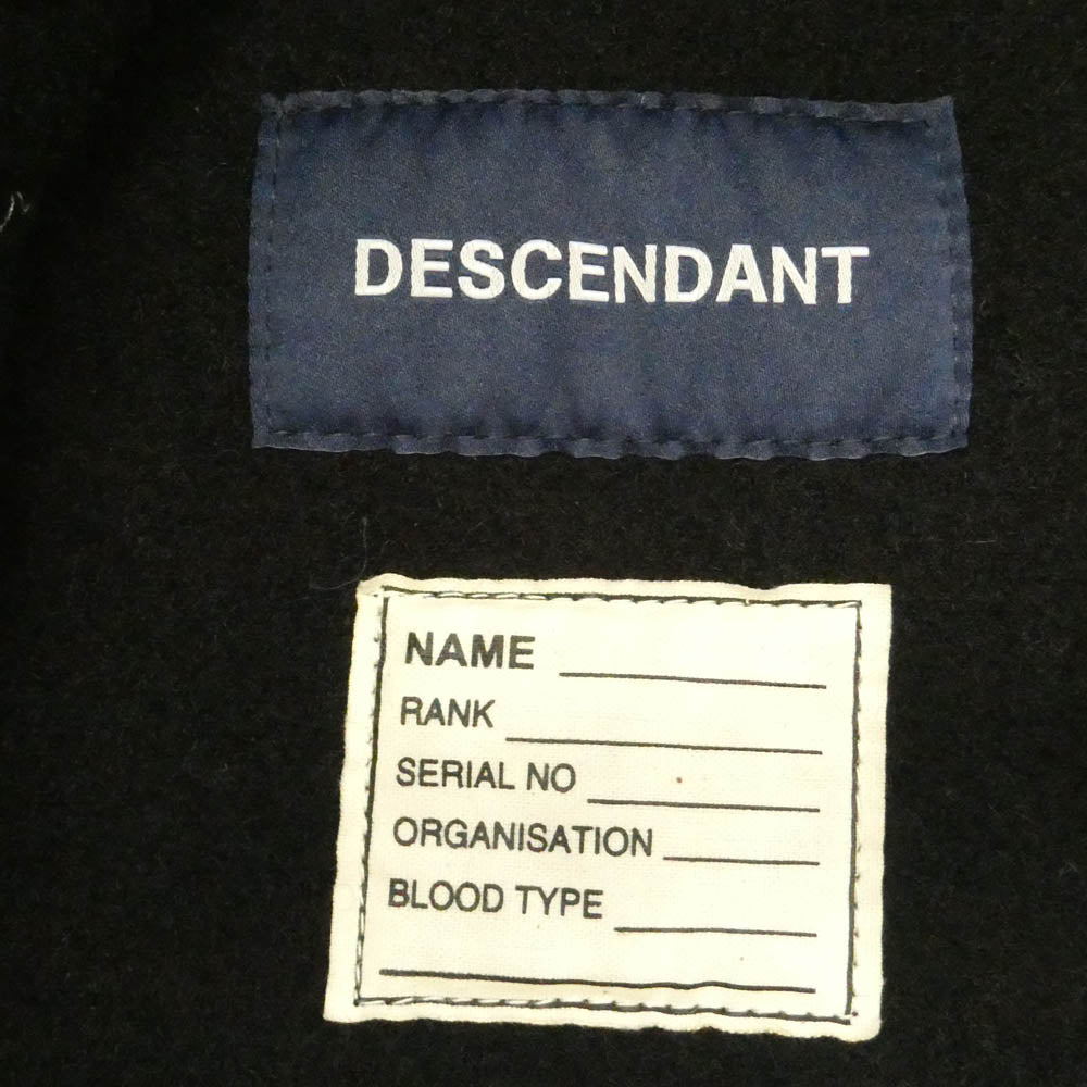 DESCENDANT ディセンダント Gloverall グローバーオール 23AW 232GLDS-JKM01S x Gloverall グローバーオール 英国製 MONTY WOOL COAT モンティ ウール ダッフルコート ブラック系 M【中古】