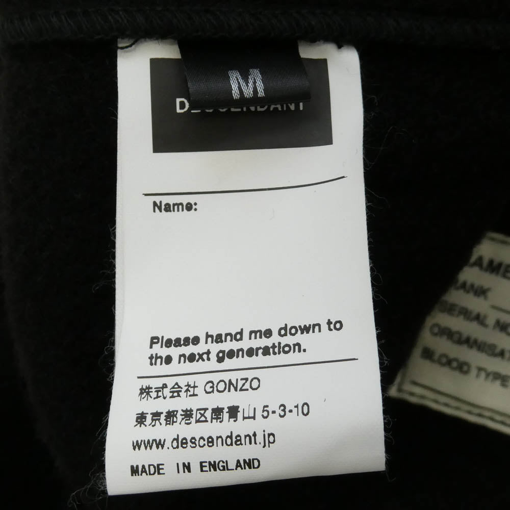 DESCENDANT ディセンダント Gloverall グローバーオール 23AW 232GLDS-JKM01S x Gloverall グローバーオール 英国製 MONTY WOOL COAT モンティ ウール ダッフルコート ブラック系 M【中古】