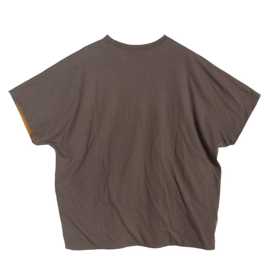 ネセサリー オア アンネセサリー N.OUN ナウン REVERSE T リバーシブル ダブルフェイス クルーネック 半袖 Tシャツ カットソー ブラウン系 M【中古】
