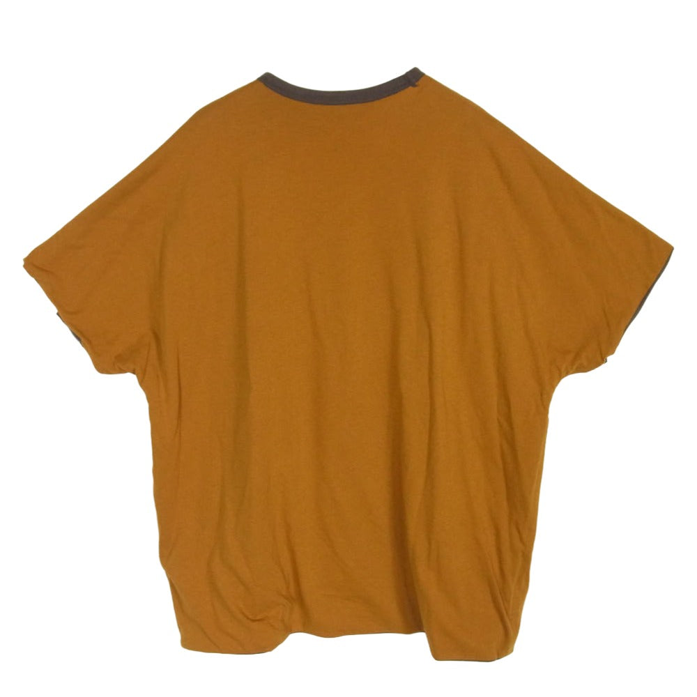 ネセサリー オア アンネセサリー N.OUN ナウン REVERSE T リバーシブル ダブルフェイス クルーネック 半袖 Tシャツ カットソー ブラウン系 M【中古】