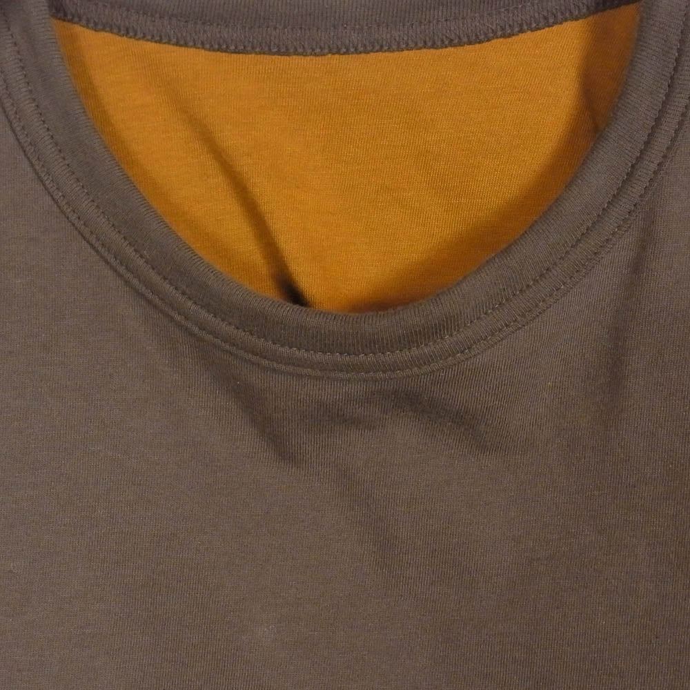 ネセサリー オア アンネセサリー N.OUN ナウン REVERSE T リバーシブル ダブルフェイス クルーネック 半袖 Tシャツ カットソー ブラウン系 M【中古】