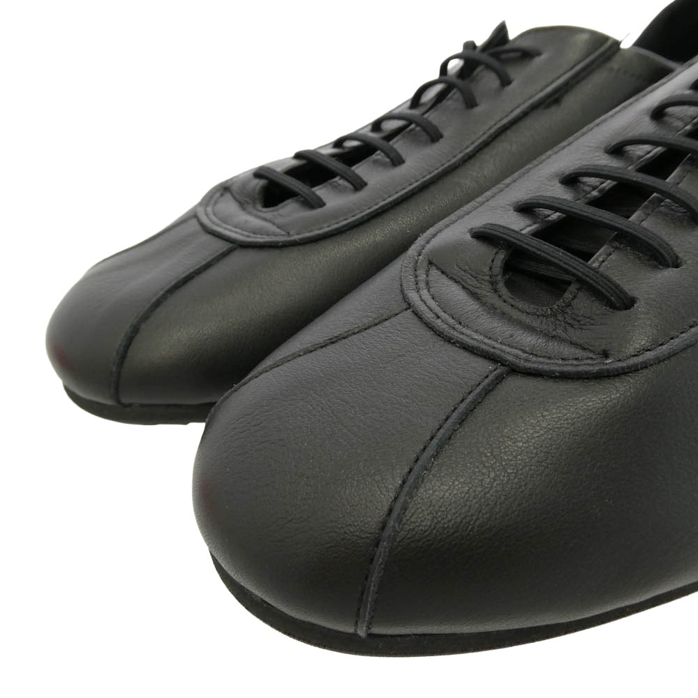 ジュトメンヌ JAZZ ジャズ カウレザー フラットシューズ ブラック系 43【美品】【中古】